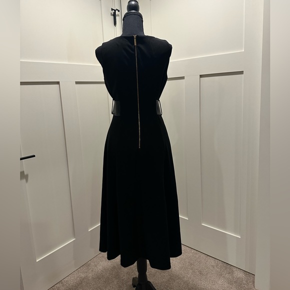 Calvin Klein A-line Black Midi Dress - Picture 4 of 6